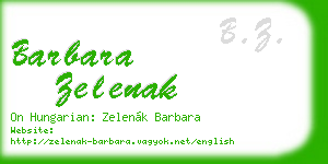 barbara zelenak business card