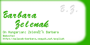 barbara zelenak business card